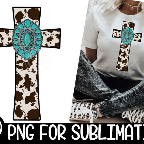 Cross, Cross Png, Cross Sublimation, Cowhide, Cowhide Sublimation, Turquoise , Turquoise Png, Turquoise Sublimation, Western Turquoise, Sub