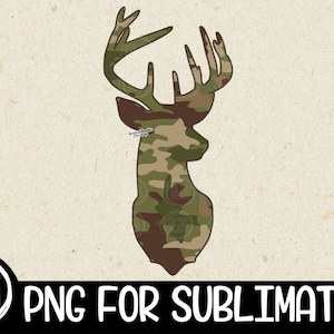 Tête de cerf camouflage Design tête de cerf sublimation chasseur chasse camouflage camouflage PNG Sublimation novembre saison du cerf