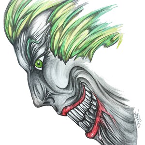 The Joker print -from original Joker art, The joker from original fan art