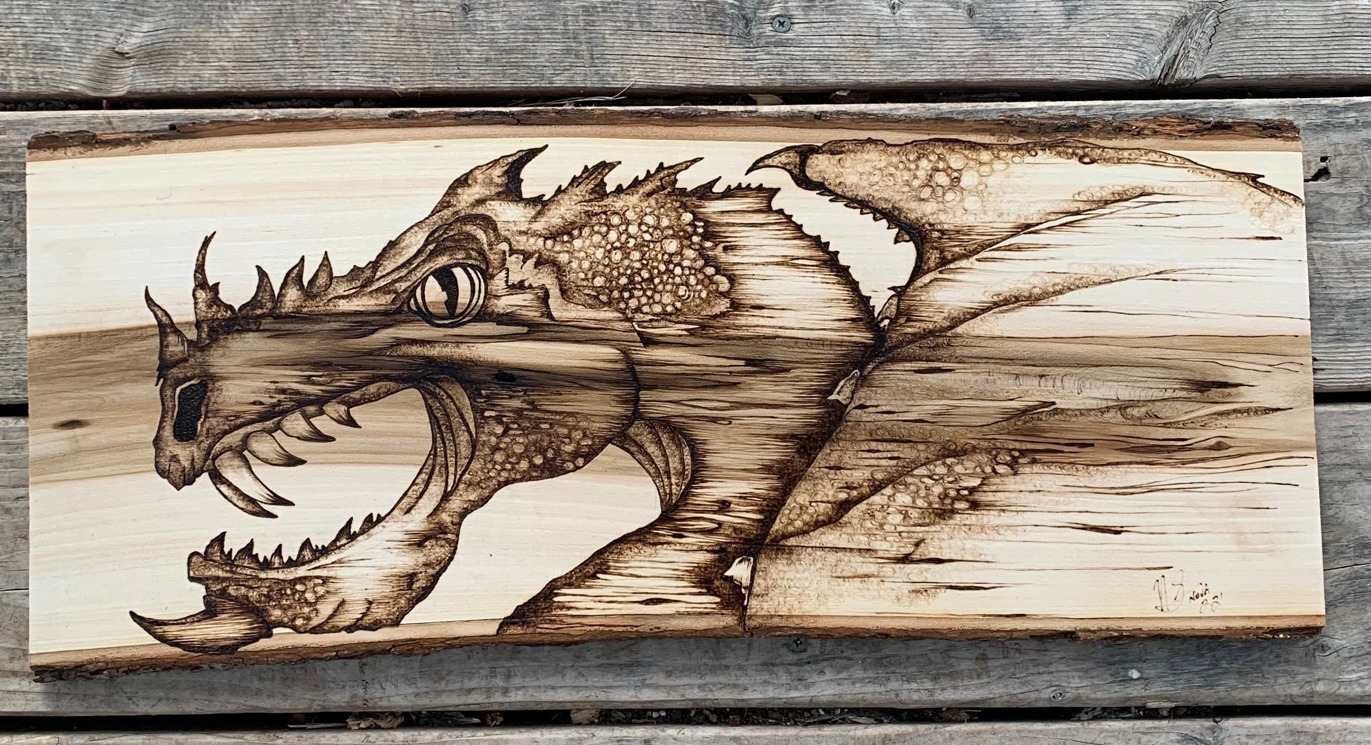 Personalized Wood Burned Bookmarks, Feather, Cherry Blossoms, Birds,  Dragon, Pine Tree 