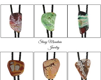 Natural Stone Bolo Tie Agate Bolo Ties, Custom Stone Bolo Tie for Men & Women, Unique Handcrafted Bolo Ties, Wedding Bolo Tie, Gift for Dad