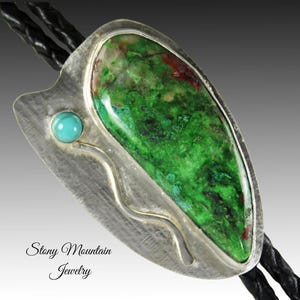 Unique Custom Bolo Tie, Rare Parrot Wing Stone Bolo Tie, Handcrafted Designer Bolo Tie for Man or Woman, Sterling Silver Wedding Bolo Ties
