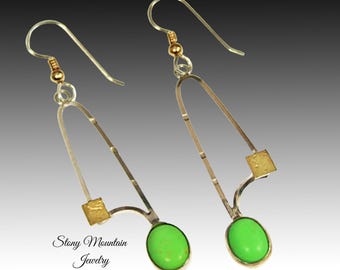 Designer Earrings,  Mixed Metal Modern Gaspiete Earrings, Contemporary Jewelry, Artisan Cocktail Earrings, Handmade Statement Earrings