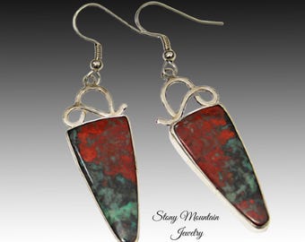 Designer Earrings,  Mixed Metal Modern Sonoran Sunset Earrings, Contemporary Jewelry, Artisan Cocktail Earrings, Handmade Statement Earrings