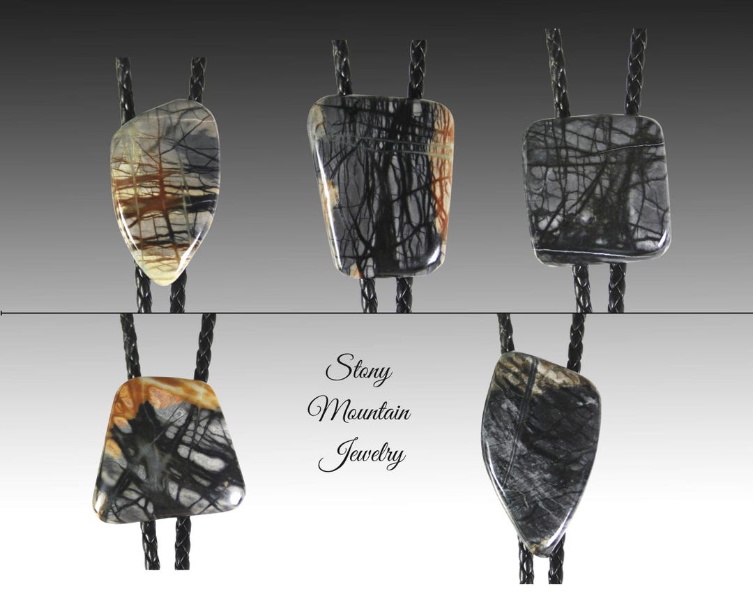 Unique Stone Bolo Tie, Picasso Marble Bolo Tie, Handcrafted Wedding ...