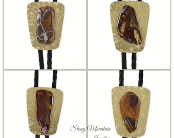 Custom Australian Opal Bolo Ties, Unique Handcrafted Bolo Ties, for Men & Women, Modern Wedding Bolo Ties, Fathers Day Gift