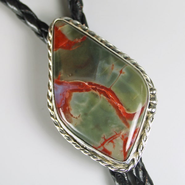 Coprolite Bolo Tie, Unusual Handmade Bolo Tie, Fossil Dinosaur Poop Sterling Silver Dino Dung Bolo Tie, Bold Modern Bolo Tie, Dinosaur Poop