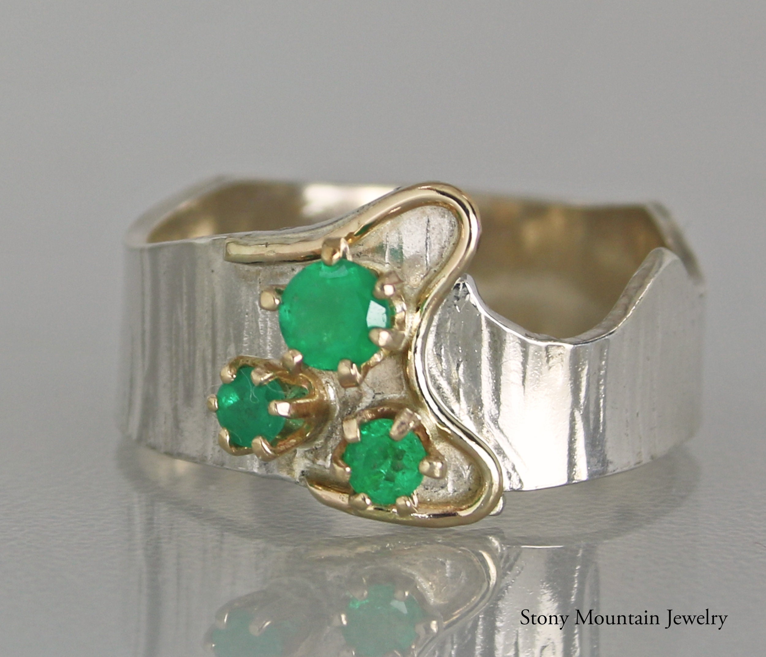 Natural Emerald Ring Unheated Untreated Green Emerald Ring Shia Rings Real  Stone | eBay