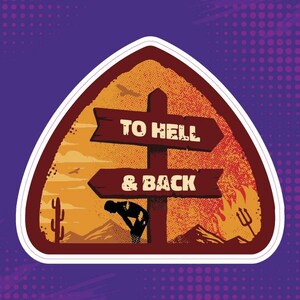 Points chauds - Stickers de voyage représentant les mésaventures de la vie - Vers l'enfer et le retour