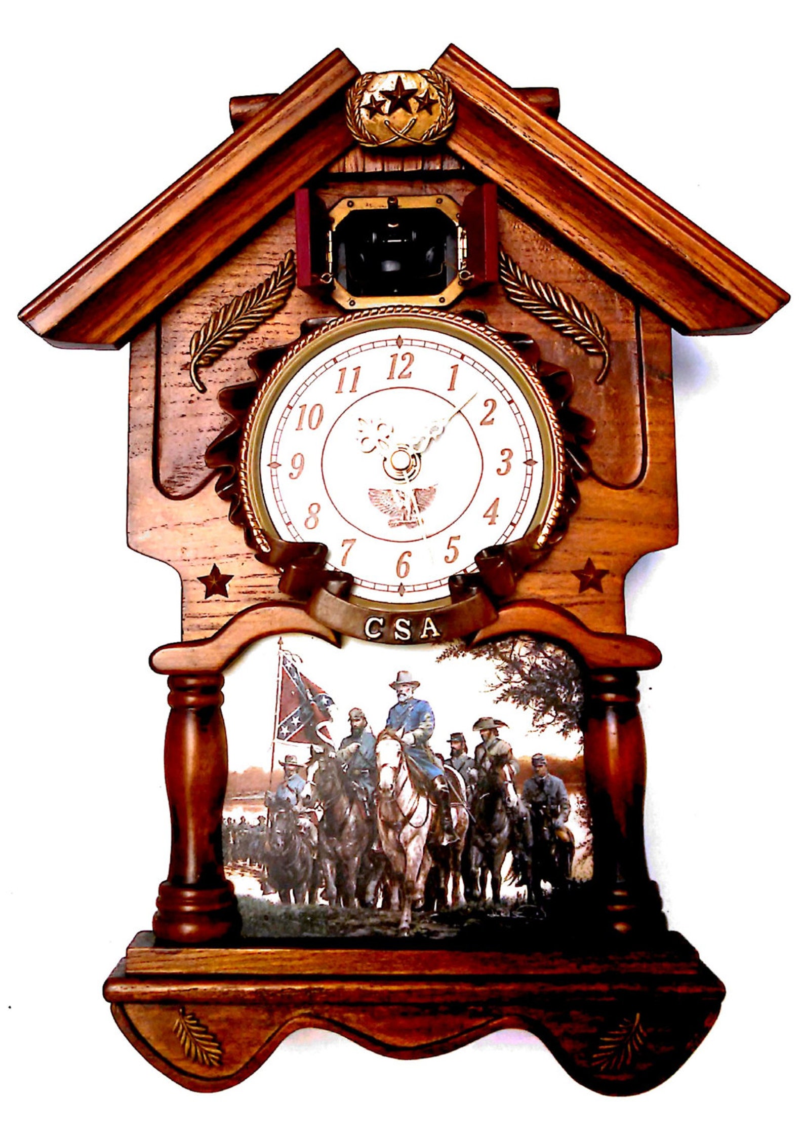 Hour of Glory Civil War Confederate Cuckoo Clock Bradford Etsy