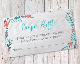 Baby Shower - Raffle Ticket (INSTANT DOWNLOAD)