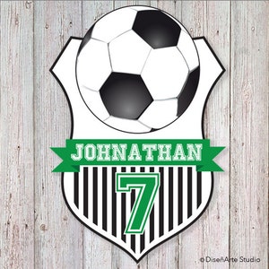 Fußball Geburtstag Hintergrund Zeichen (DIGITALE DATEI)