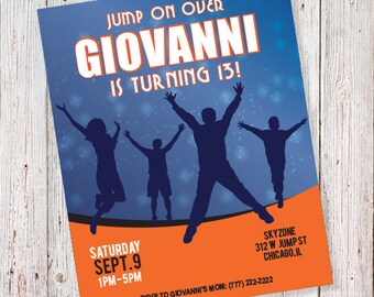 SkyZone/Jump Birthday Invitation (DIGITAL FILE)