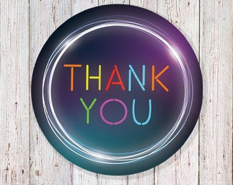 Glow Thank You - 2" Round Labels (INSTANT DOWNLOAD)