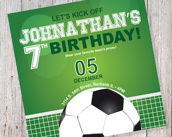 Soccer Birthday Invitation (DIGITAL FILE)