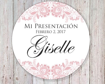 Presentación de 3 Años - 2" Etiqueta (DIGITAL FILE)