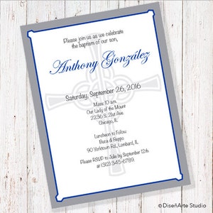 Baptism Invitation - English or Spanish  (DIGITAL FILE)