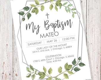 My Baptism Invitation - Mi Bautizo Invitación (DIGTIAL FILE)