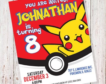 Pokémon Birthday Invitation (DIGITAL FILE)