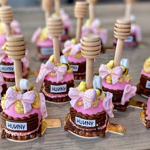 12 Hunny Pot cake pops, Pooh Inspired honey pots, Winnie the Pooh hunny pots