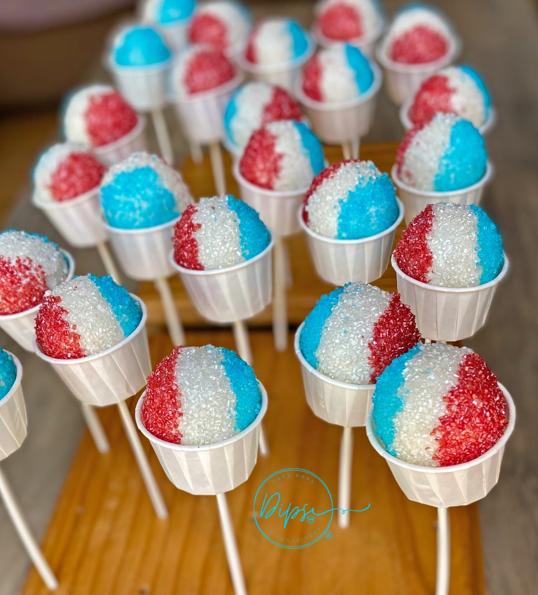 Snow Cone Cake Pops, Cake Pop, Dessert Table, Bbq Party Treats