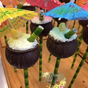 Luau Coconut cake pops