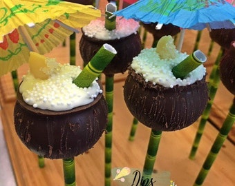 Luau Coconut cake pops