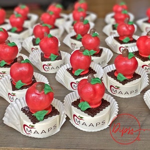Teacher Appreciation Apple Cake Pops, Personalized Logo corporate events treats, customized treats, School Events