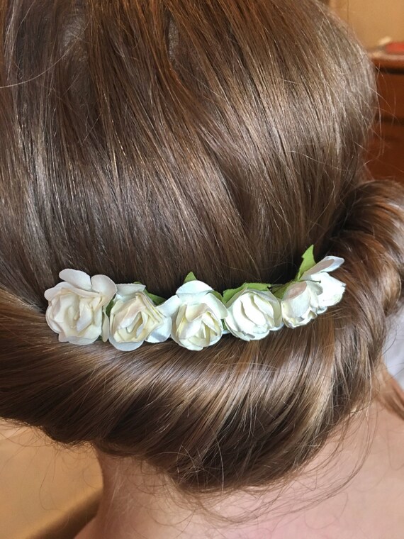 flower girl hair comb