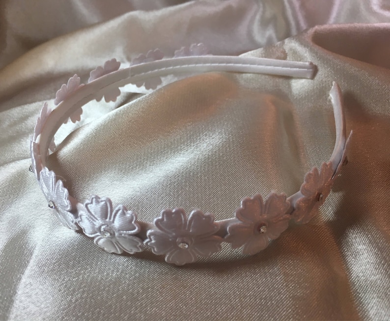 Bridal Bridesmaid hair accessories Communion Headband Floral Hairpiece White Bridesmaid hair band flower girl accessories Wedding