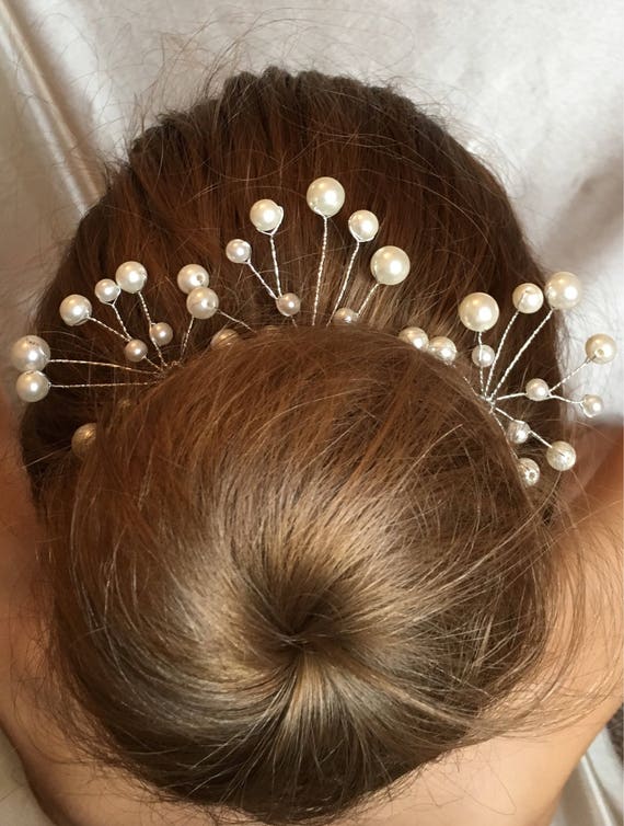 Wedding Hair Pins Bridesmaid Hair Accessories Set Of 3 Etsy