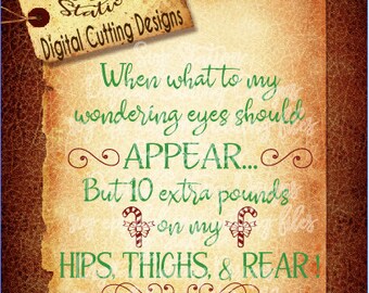 What To My Wondering Eyes Should Appear Christmas SVG DXF PNG and Eps Instant Download Digital Vector Cut File Silhouette Cricut