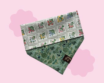 Reversible Pet Bandana: Artichoke Florals
