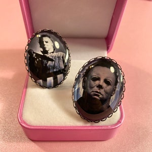 Michael Myers Large Gunmetal Ring
