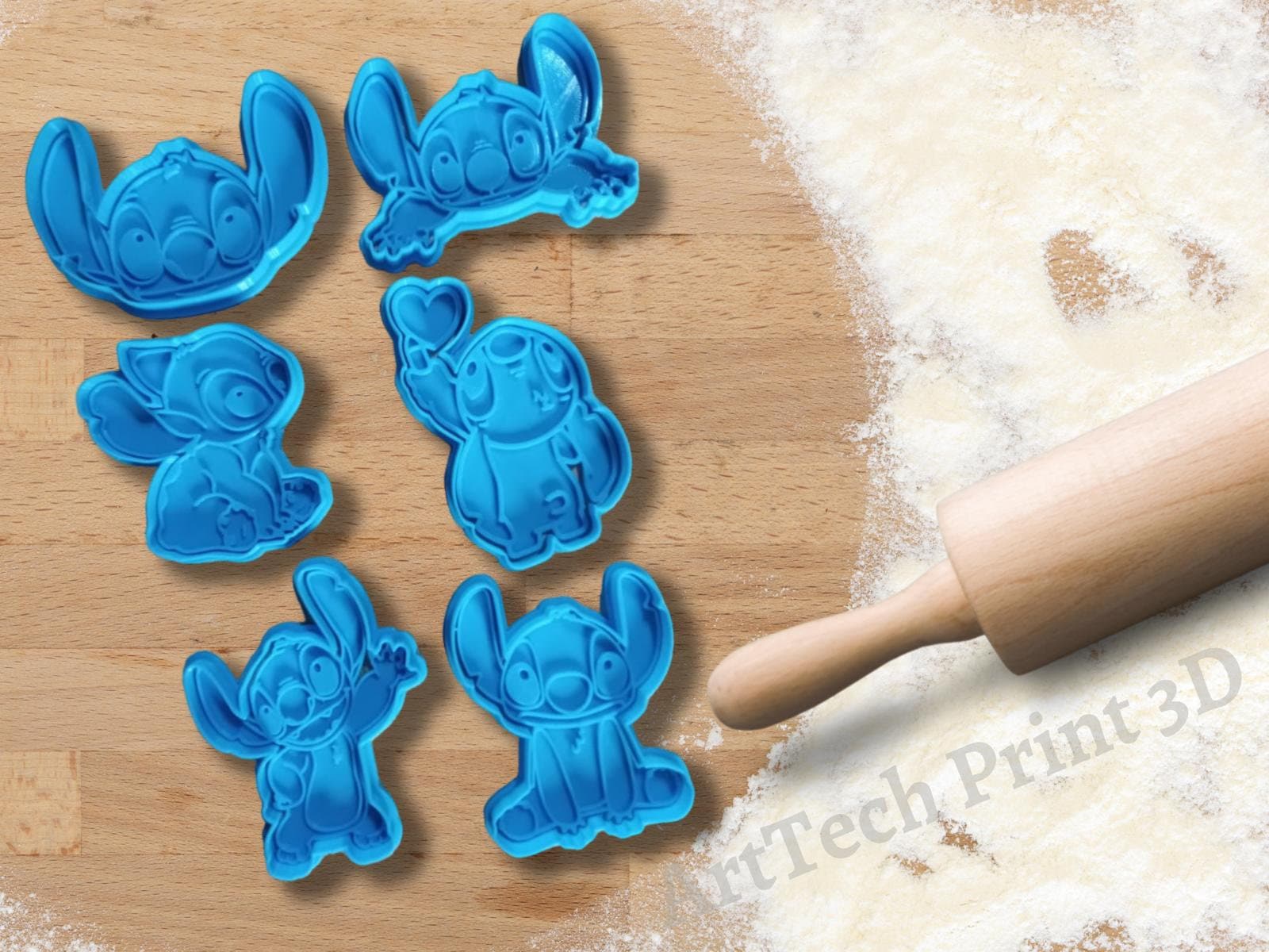 Stampo Per Biscotti Stitch - Cookies Cutter 7x10cm, PLA, Made In Italy - Foto 9