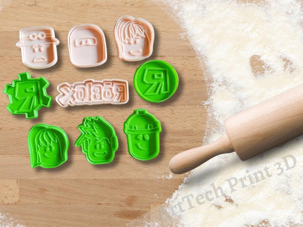 Roblox Noob skin Cookie Cutters // Video Games // crafts, fondant, clay,  play dough