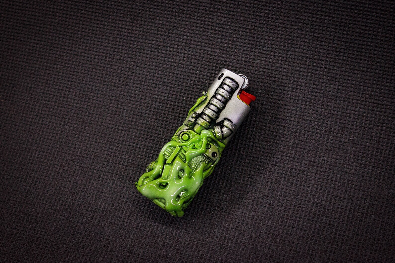 Space theme cover for Bic lighter with aliens tentacles. Etsy