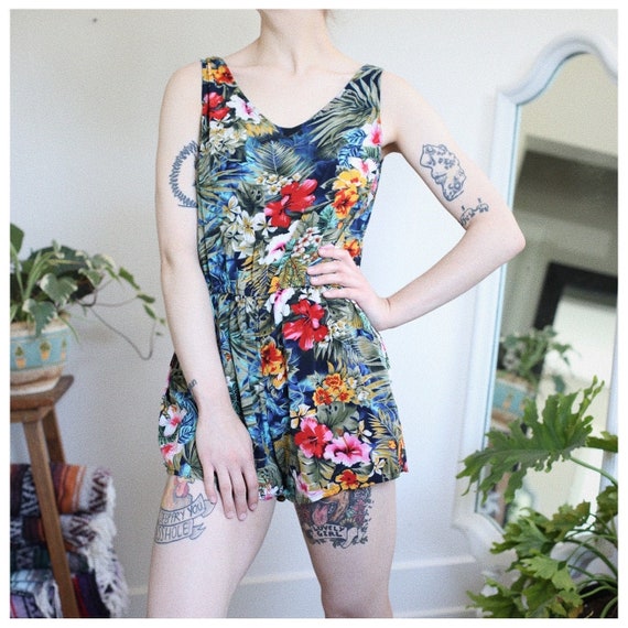Tropical Print Romper