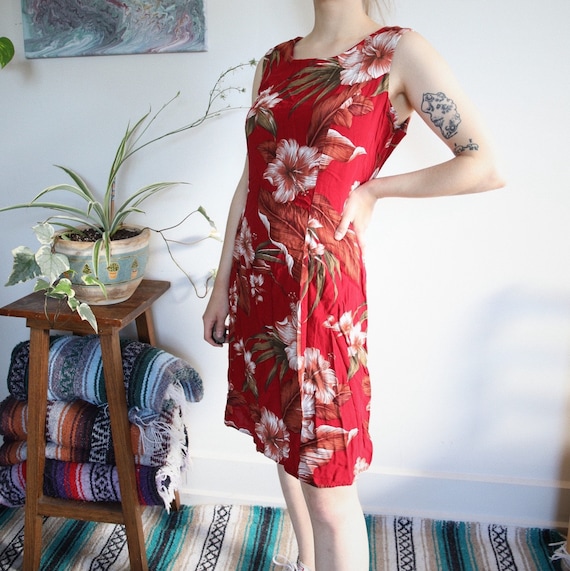 Red Floral Dress