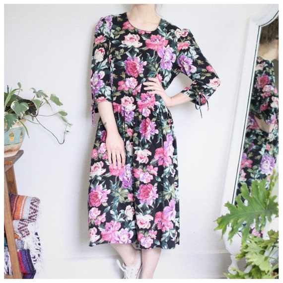 Black Floral Dress