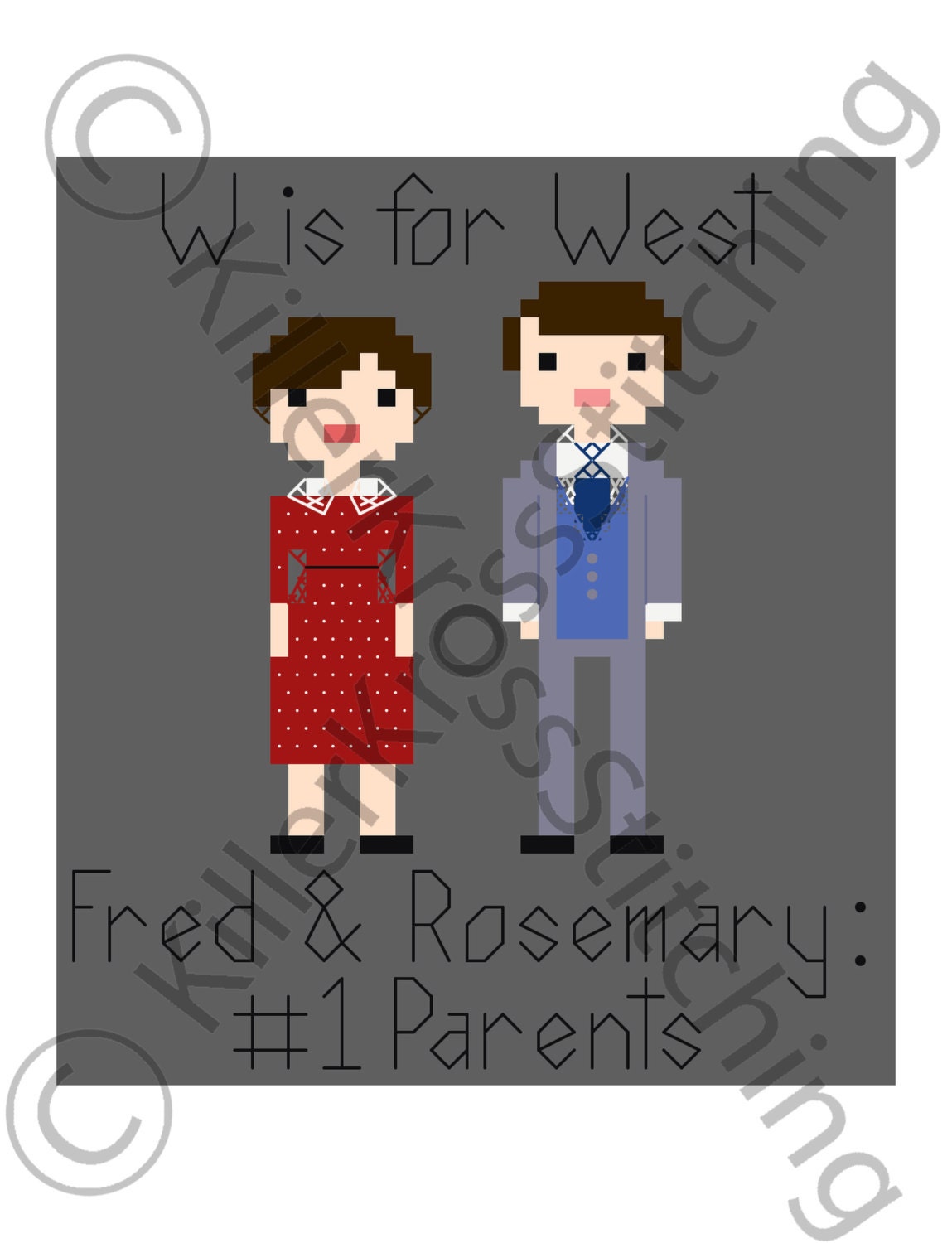 W is for West INSTANT DOWNLOAD Cross Stitch Embroidery - Etsy