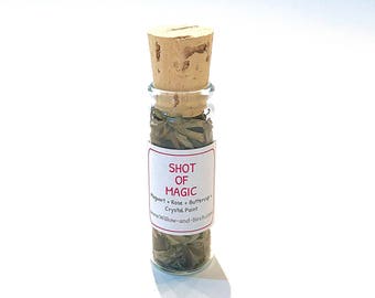 Herbs * SHOT OF MAGIC, Vial, Herbs, Meditation