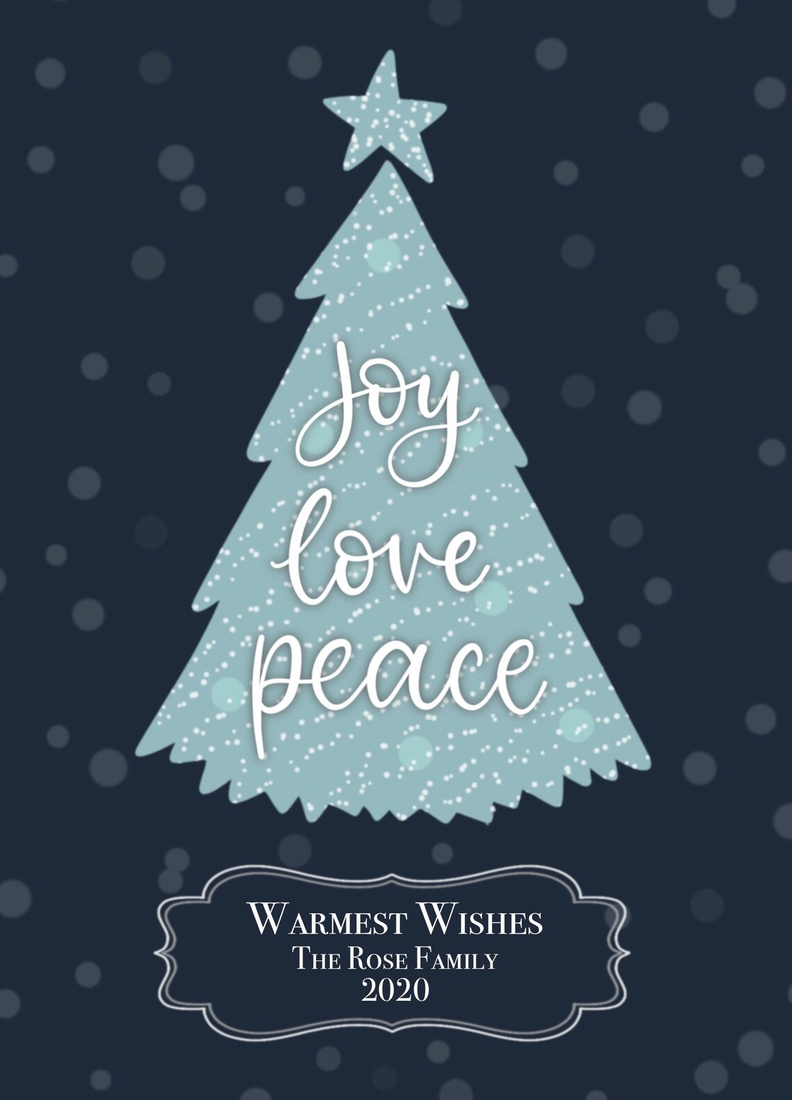 Non-photo Custom Christmas Cards Holiday card Printed | Etsy