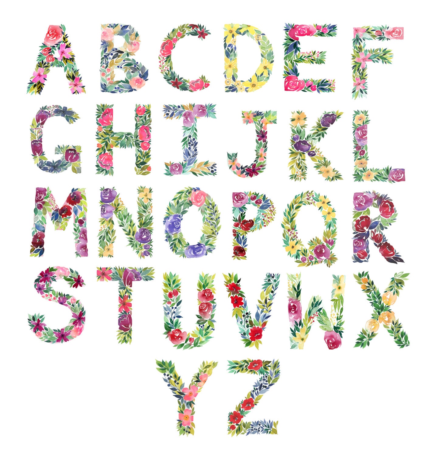 Watercolor Alphabet Letter T Print Initial T Watercolor - Etsy