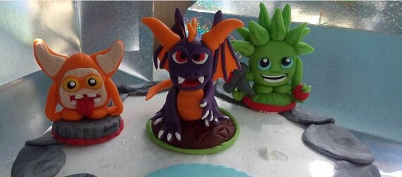 Skylander Fondant 3d Cake Toppers Lot Etsy