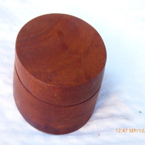 Oval Box Mahogany carved