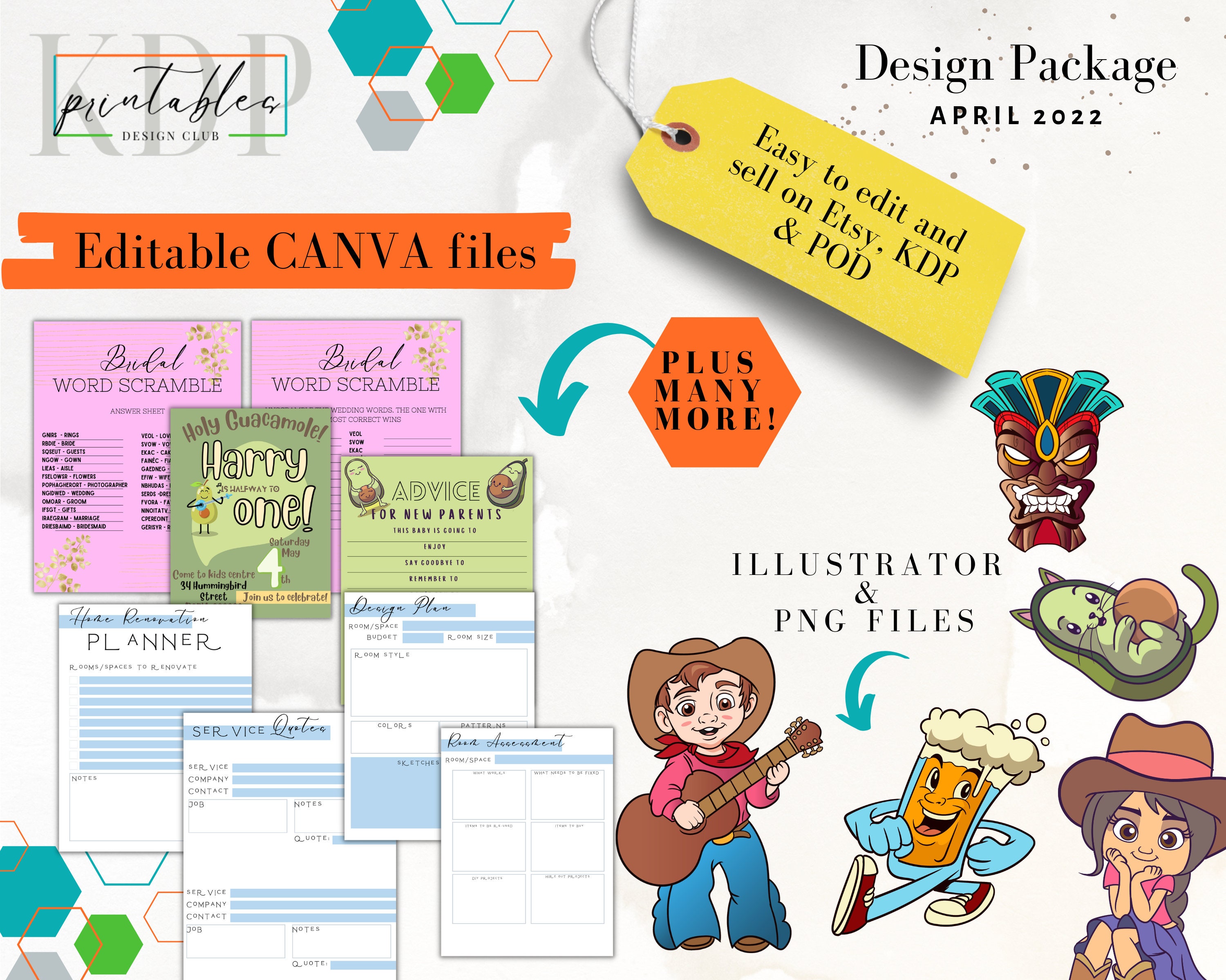 Printables Design Club April 2022 Package - Designs for Printables ...
