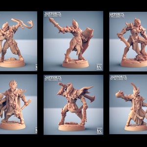 Elf, Drow, Dark Elf, Eladrin, Fighter, Paladin sized for Dungeons and Dragons 5e