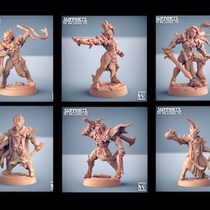 Elf, Drow, Dark Elf, Eladrin, Fighter, Paladin sized for Dungeons and Dragons 5e