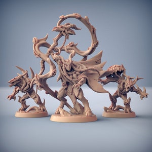 Archdruid Satyr with twig blight companions for Dungeons and Dragons 5e